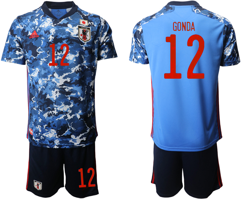 Men 2020-2021 Season National team Japan home blue #12 Soccer Jersey->mexico jersey->Soccer Country Jersey